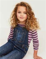 Fat Face Girls Mid Wash Denim Dungarees Size 5 - 6 Years New With Tags