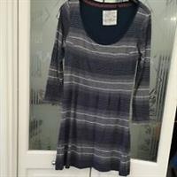 New Fat Face Navy & White Striped long top or short dress, size 10, New no Tags - 10 Regular