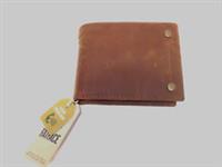 Fat Face 'Foldover Nubuck wallet' washed tan leather bi fold coin purse, 9 cards