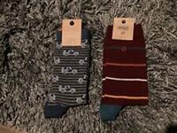 BNWT New 2 Pairs Fat Face Mens Socks - Off Roader & Stripe - UK 9.5-11 - Cotton - 9.5-11 Regular