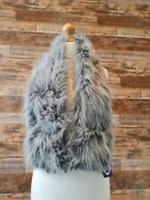 Fat Face Women's Grey Fluffy Claw Detail Stylish Scarf 48" X 7"