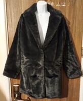 FATFACE Felicity Long Faux-Fur Coat in Black - UK 12/EU 40 - £95 - UK 12/EU 40 Regular