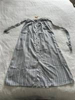 Fat Face Blue White Stripe Button Down Maxi Skirt Size 8 Pockets Summer BNWT - 8 Regular