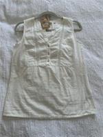 Fat Face Ivory Gold Flocked Cotton Sleeveless Popover Top UK 6 Button Bust BNWT - 6 Regular