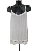 FatFace Women's Ivory Lace Trim Cami Top Size 16