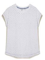 NEW Fat Face WHITE Modal Blend Anchor Print Loungewear Top Size 8 - 8 Regular