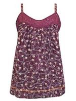 FAT FACE SUGAR PLUM BRODERIE PANEL CAMI TOP - SIZES 8 10 12 14 16 - 14 Regular