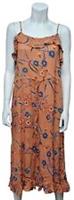 FAT FACE Womens Lovely Alissia Sunset Floral Mid Brown Dress UK 12 MRRP £55 - 12 Regular