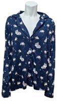FAT FACE Womens Lovely Shelter Jersey Navy Soft Pyjama Top UK 16 MRRP &pound;29.50 - 16 Regular