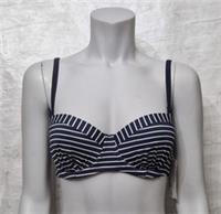 Fatface Women's Lovely Swim Navy Carly Breton Moulded Cups Bikini Top UK 8 - 8 Regular