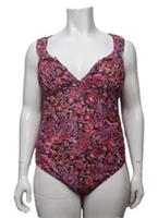 Fatface Womens Fleur Frill Bright Paisley Tummy Control Swimming Costume UK 22 - 22 Regular