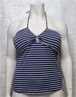 Fatface Women's Lovely Swim Breton Rouched Removable Cups Tankini Top UK 18 - 18 Regular