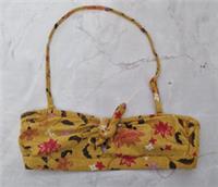 Fatface Women's Lovely Swim Yellow Floral Tropics Bow Bandeau Bikini Top UK 6 - 6 Regular