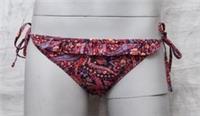 Fatface Womens Swimwear Fiona Frill Paisley Tie Side Purple Bikini Bottoms - 8 Regular