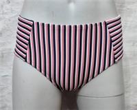 Fatface Womens Swimwear Breton High Waisted Navy Red Bikini Bottoms UK 8 - 8 Regular