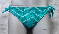 Fatface Womens Swimwear Tie Dye Tie Side Turquoise Green Bikini Bottoms - 12 Regular