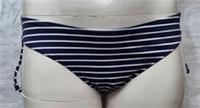 Fatface Womens Swimwear Breton Rouched Navy White Bikini Bottoms UK 18 - 18 Regular