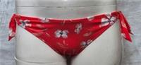 Fatface Womens Swimwear Bold Blooms Tie Side Red Bikini Bottoms UK 14 - 14 Regular
