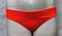 Fatface Womens Swimwear Textured Ruched Orange Bikini Bottoms UK 14 - 14 Regular
