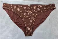 Fatface Womens Swimwear Floating Daisy Dark Brown Abstract Bikini Bottoms - 22 Regular
