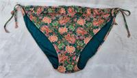 Fatface Womens Swimwear Paradise Frill Teal Green Side Tie Bikini Bottoms - 22 Regular