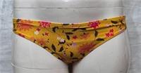 Fatface Womens Swimwear Tropical Classic Print Yellow Bikini Bottoms UK 14 - 14 Regular
