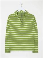 FAT FACE Paige Green White Stripe Jersey Shirt Top Size 22 - 22 Regular