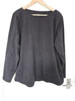 New Fatface Fat Face Thick T-shirt Long Sleeve Organic Cotton Black Size 22 - 22 Plus