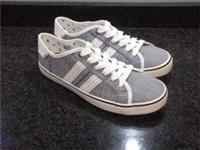 Fat Face plimsols trainers shoes size 6/39 blue cream stripe canvas