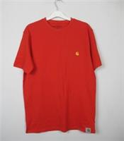 Carhartt mens short Sleeve Jersey Chase t shirt Top Red Size 2 XL - 2XL Regular