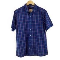 Fat Face Indigo Dye Check Shirt M NWT