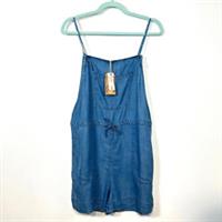 Fat Face Chambray Denim Playsuit Strappy Dungarees Lightweight UK Size 10 - M / 10 Regular