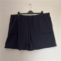 Fat Face Navy Pocket Detail High Rise Shorts Cotton & Linen UK 24 - NEW - 24 Plus Size
