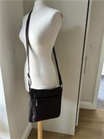 Fat Face A Allie Chocolate Leather Cross Body Handbag Rrp £59.50 Bnwt