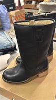 Fat Face leather boots size 4 Ellie black mid calf