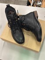 Fat Face ankle boots size 4 Catrin black leather lace up