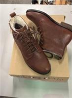 Fat Face ankle boots size 4 Catrin brown tan leather lace up