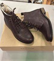 Fat Face ankle boots size 4 Catrin chocolate brown leather lace up