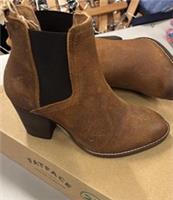 Fat Face ankle boots size 4 Calow Chelsea tan brown leather suede