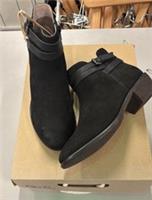 Fat Face ankle boots size 4 Ava Ankle Strap black suede leather