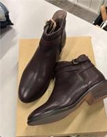 Fat Face ankle boots size 4 Ava Ankle Strap chocolate brown leather