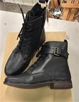 Fat Face ankle boots size 4 Ruby black leather lace up ankle strap
