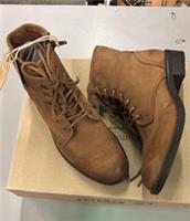 Fat Face ankle boots size 4 Camila tan leather nubuck lace up