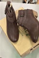 Fat Face ankle boots size 4 Sawtry Strappy brown leather