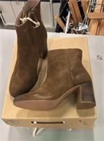 Fat Face ankle boots size 4 Kea khaki leather suede