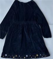 Fat Face Girls Navy Dress Age 3-13 Star Velour