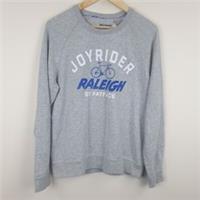 Raleigh Fat Face Sweatshirt Mens Small Grey Pullover Sweater Cotton Crew Neck - S Regular