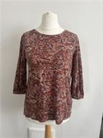 Fat Face Penny Wild Paisley Uk 10 Cotton Blend Brand New RRP &pound;35 Top Blouse - 10 Regular