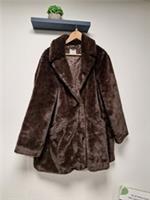 Fat Face Faux Fur Coat Felicity Brown Size 20-24 - 20 Regular