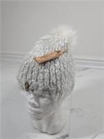 Fat Face White Pom Pom Beanie Hat Wooly Hat BNWT